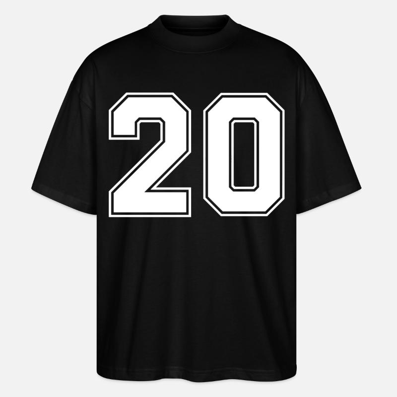 Nummer zwanzig 20 - Stanley/Stella Oversized Unisex Bio T-Shirt Blaster 2.0 - Schwarz