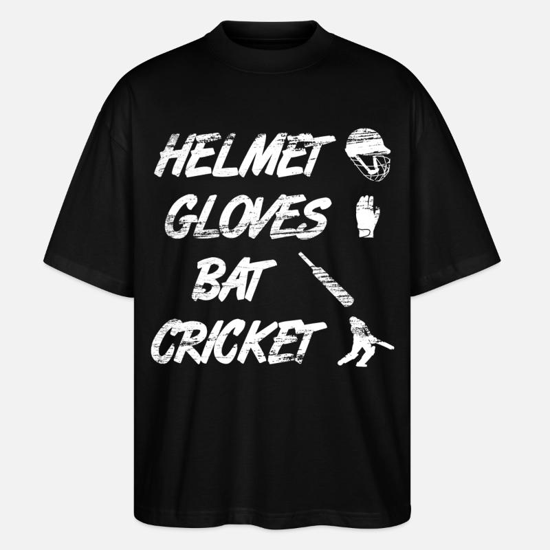 Gants de casque Bat Cricket - T-shirt bio Blaster 2.0 coupe oversize Stanley/Stella Unisexe - noir