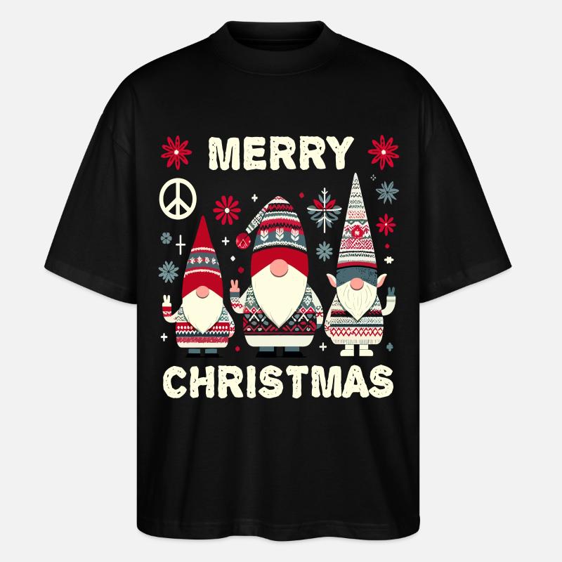 Wichtel Christmas Gnomes - Stanley/Stella Oversized Unisex Bio T-Shirt Blaster 2.0 - Schwarz