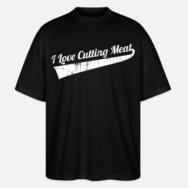 Fleisch schneiden - Stanley/Stella Oversized Unisex Bio T-Shirt Blaster 2.0 - Schwarz
