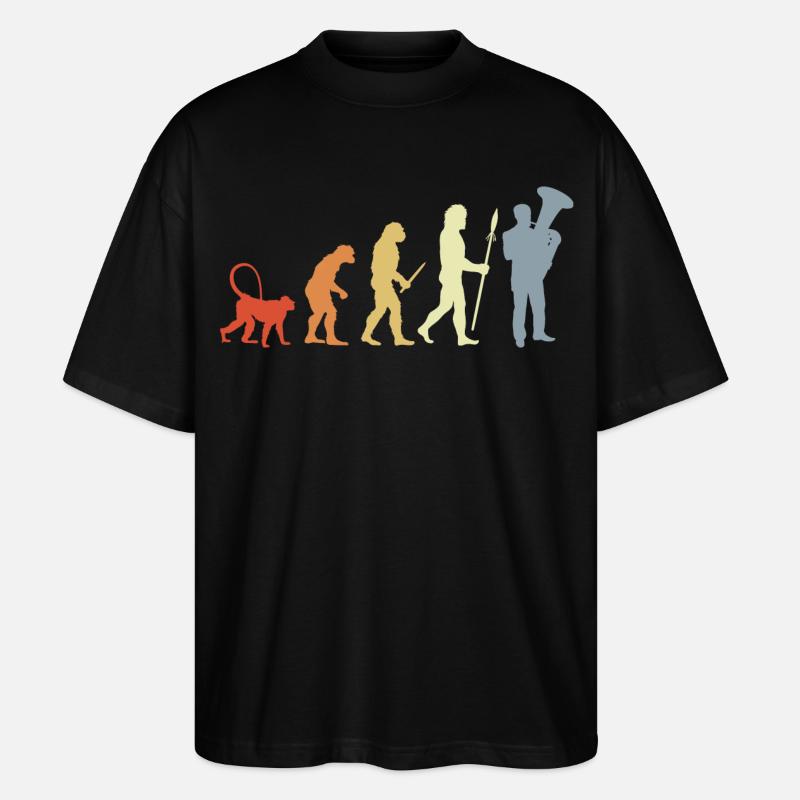 Évolution du tubiste - T-shirt bio Blaster 2.0 coupe oversize Stanley/Stella Unisexe - noir