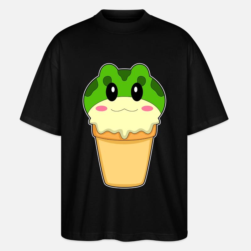 Frosch Waffeleis - Stanley/Stella Oversized Unisex Bio T-Shirt Blaster 2.0 - Schwarz