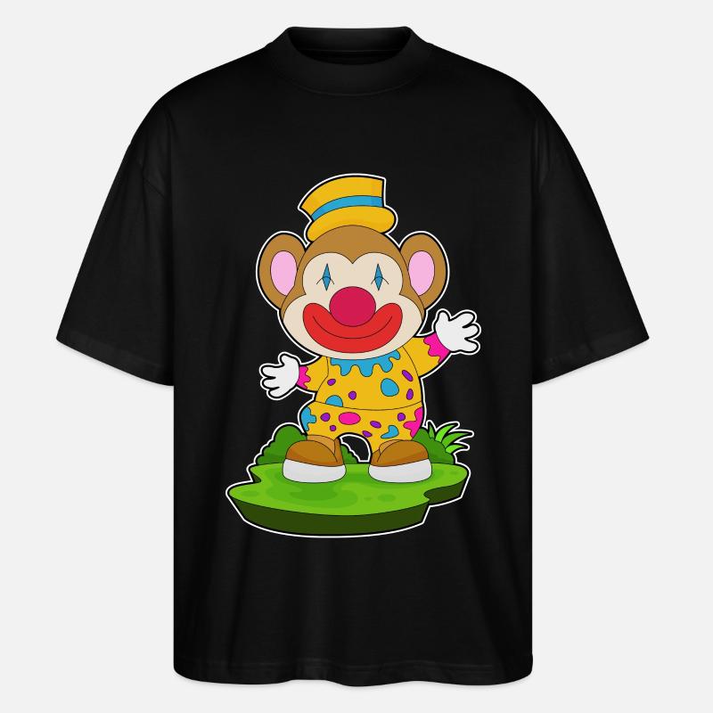 Affe Clown - Stanley/Stella Oversized Unisex Bio T-Shirt Blaster 2.0 - Schwarz