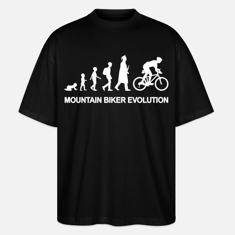 Vom Kind zum Mountainbiker - Stanley/Stella Oversized Unisex Bio T-Shirt Blaster 2.0 - Schwarz