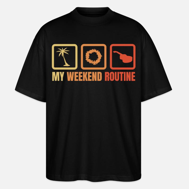 Ma routine du week-end - T-shirt bio Blaster 2.0 coupe oversize Stanley/Stella Unisexe - noir