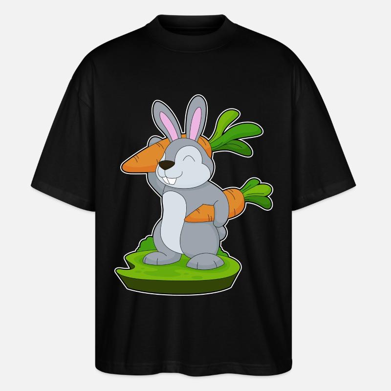 Carottes lapin - T-shirt bio Blaster 2.0 coupe oversize Stanley/Stella Unisexe - noir