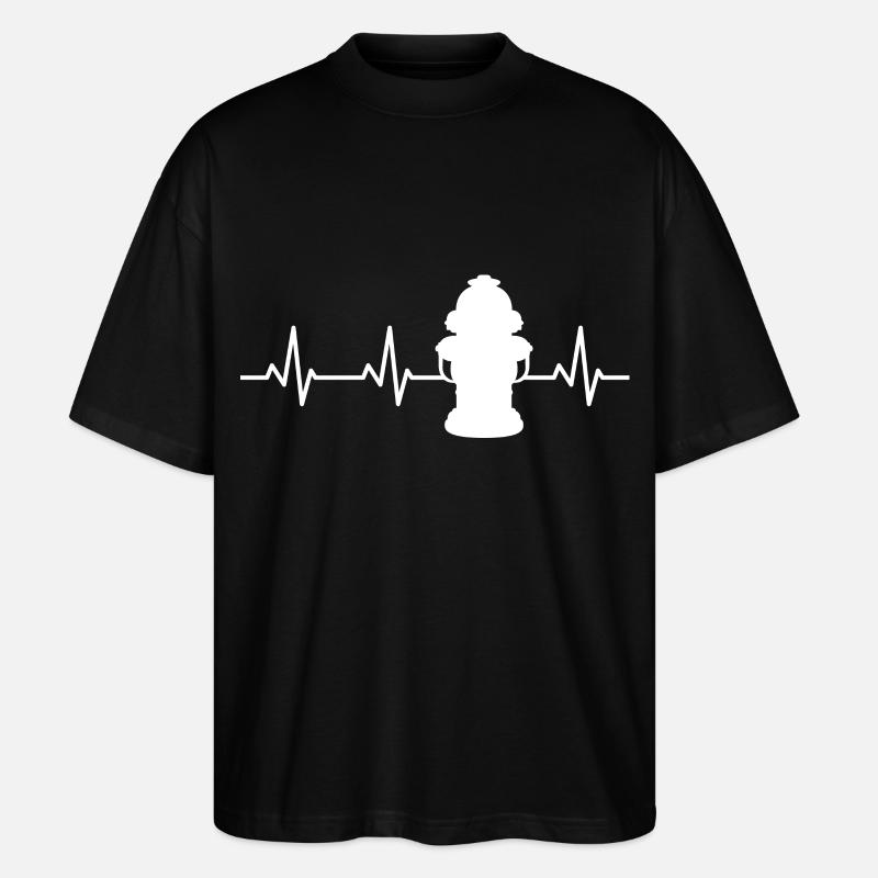 Feuerhydrant Herzschlag - Stanley/Stella Oversized Unisex Bio T-Shirt Blaster 2.0 - Schwarz