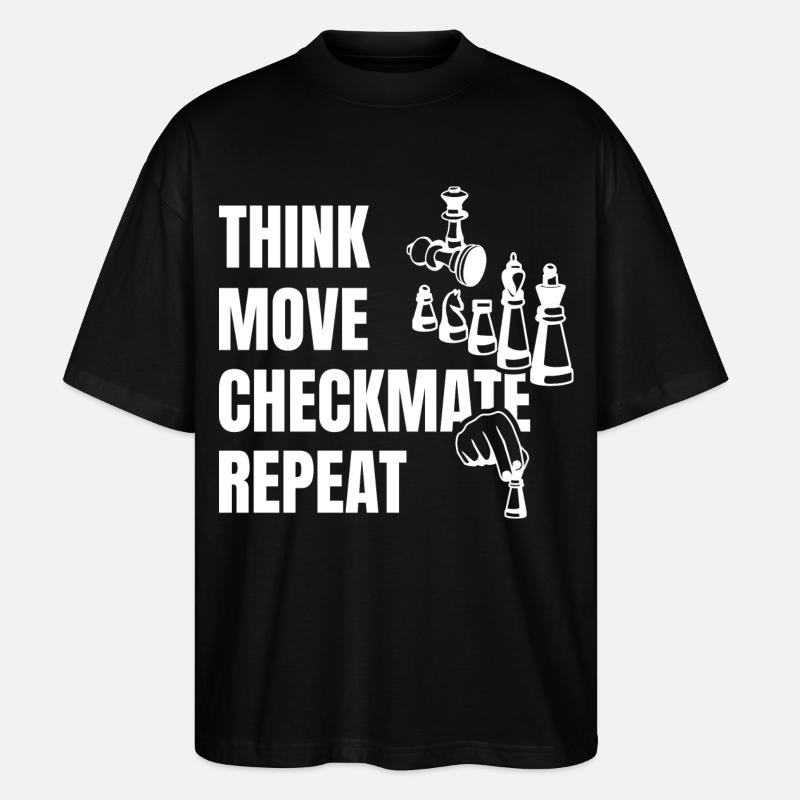 Think Play Checkmate Next - Stanley/Stella Oversized Unisex Organic T-shirt Blaster 2.0 - black