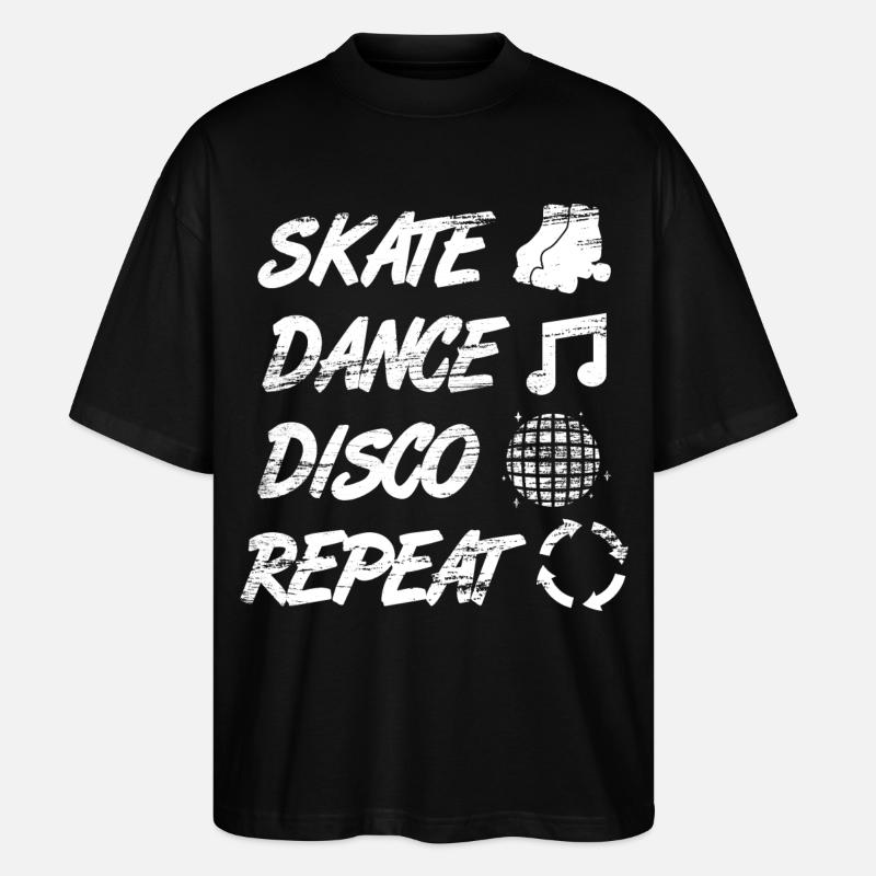 Roller Skating Disco - Stanley/Stella Oversized Unisex Organic T-shirt Blaster 2.0 - black
