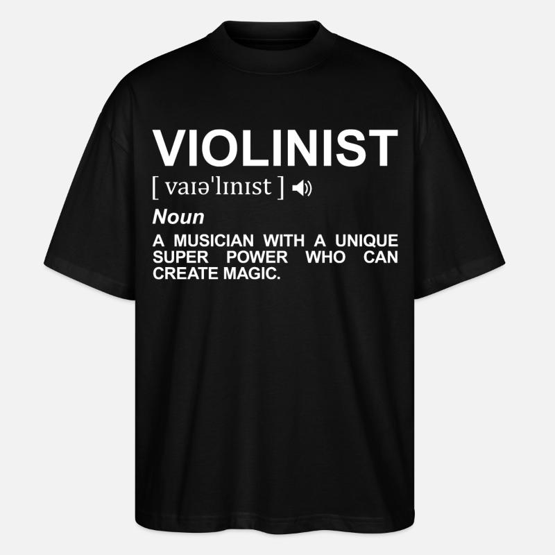 Violinisten Wörterbuch - Stanley/Stella Oversized Unisex Bio T-Shirt Blaster 2.0 - Schwarz