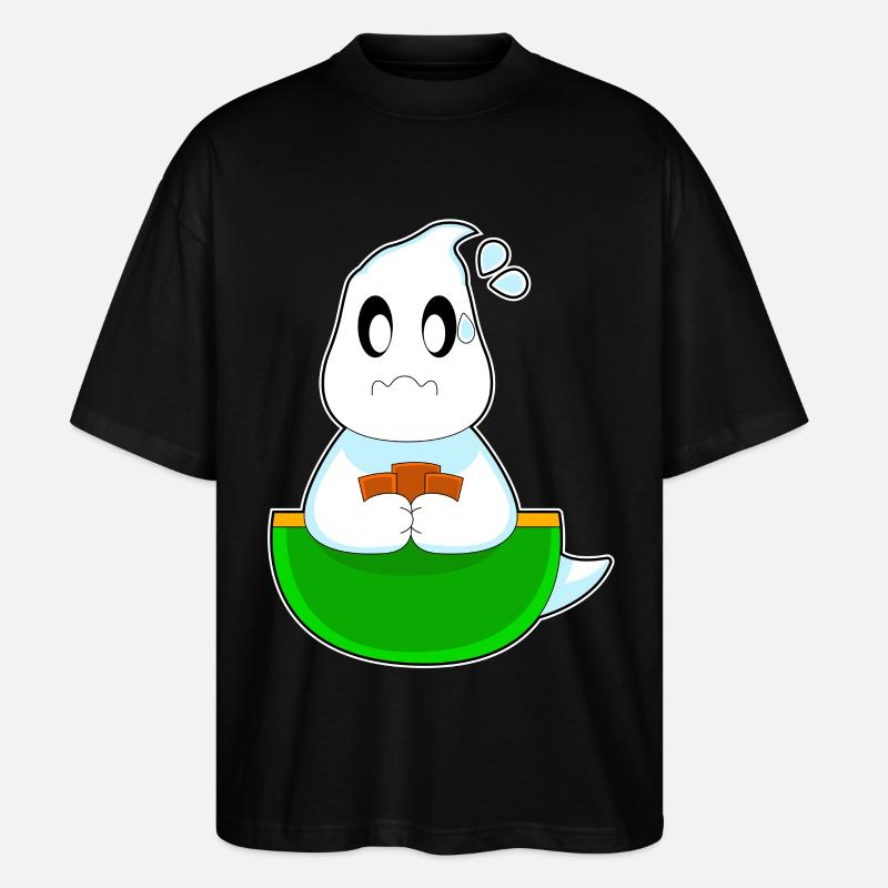 Geist Halloween Poker - Stanley/Stella Oversized Unisex Bio T-Shirt Blaster 2.0 - Schwarz