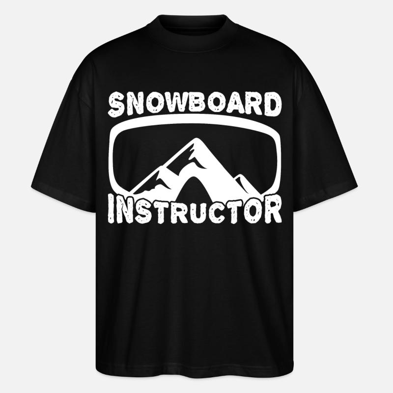 Funny Snowboard Instructor - Stanley/Stella Oversized Unisex Organic T-shirt Blaster 2.0 - black