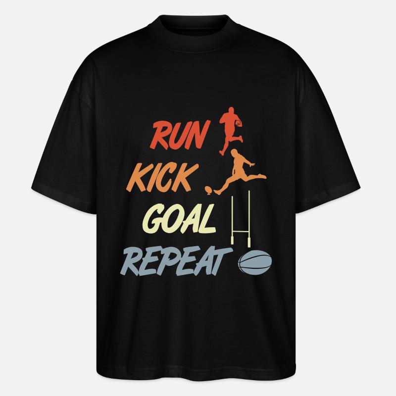 Rugby Motivation - Stanley/Stella Oversized Unisex Organic T-shirt Blaster 2.0 - black