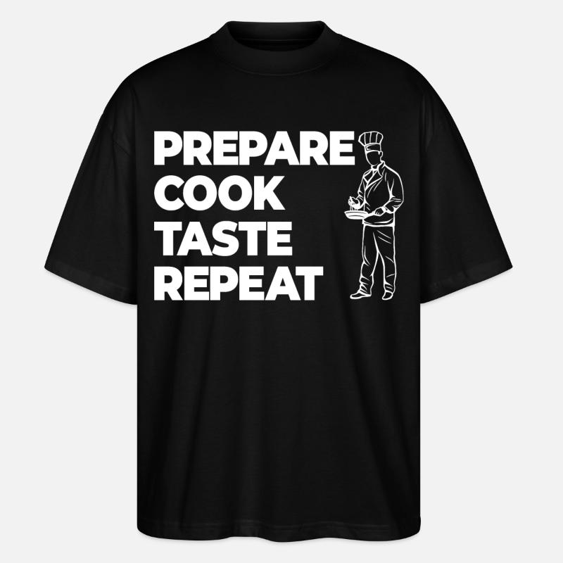 Vorbereiten Kochen Abschmecken - Stanley/Stella Oversized Unisex Bio T-Shirt Blaster 2.0 - Schwarz