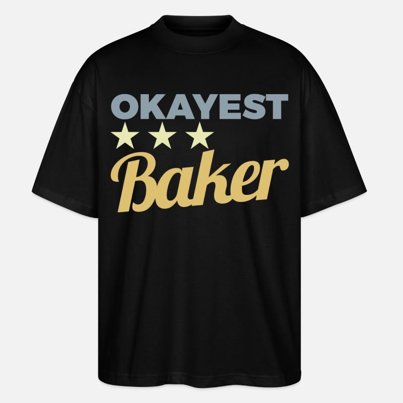 Durchschnittlicher Bäcker - Stanley/Stella Oversized Unisex Bio T-Shirt Blaster 2.0 - Schwarz