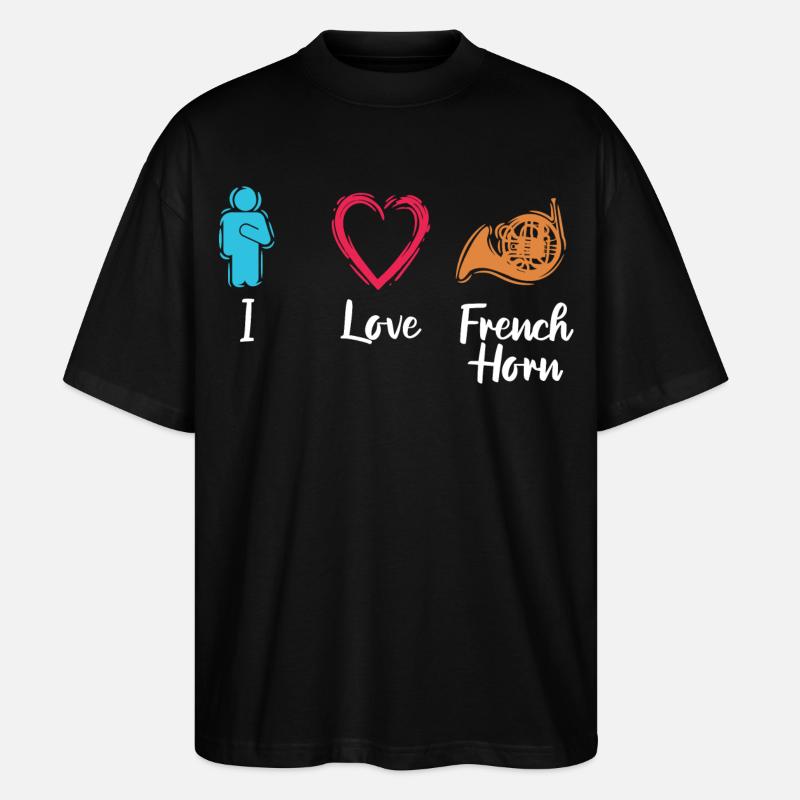 Ich liebe Waldhorn - Stanley/Stella Oversized Unisex Bio T-Shirt Blaster 2.0 - Schwarz