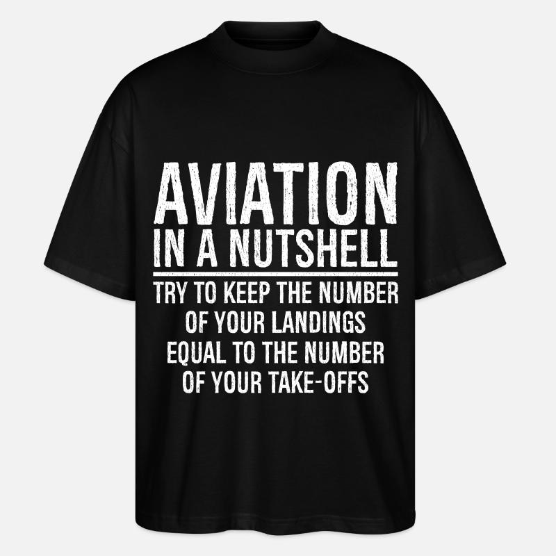 Aviation In A Nutshell Funny - T-shirt bio Blaster 2.0 coupe oversize Stanley/Stella Unisexe - noir