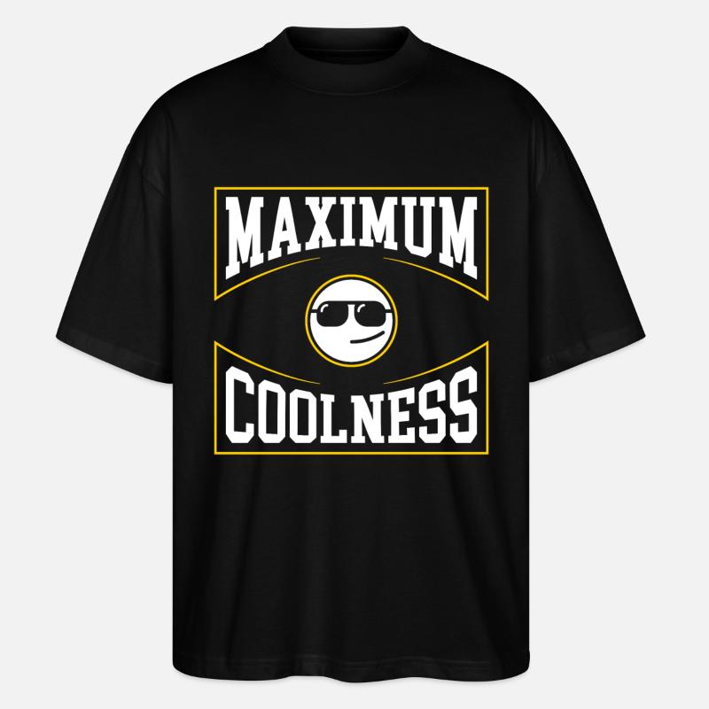 Coolitude maximale Design d’émoticône rétro - T-shirt bio Blaster 2.0 coupe oversize Stanley/Stella Unisexe - noir