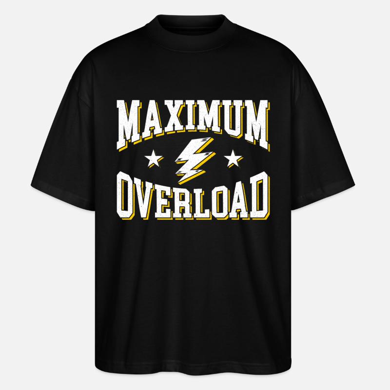 Maximale Überladung Kräftiger Retro-Druck - Stanley/Stella Oversized Unisex Bio T-Shirt Blaster 2.0 - Schwarz