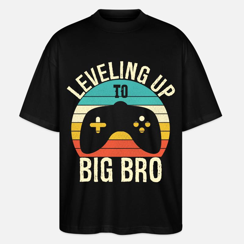Leveling up to Big Bro - T-shirt bio Blaster 2.0 coupe oversize Stanley/Stella Unisexe - noir
