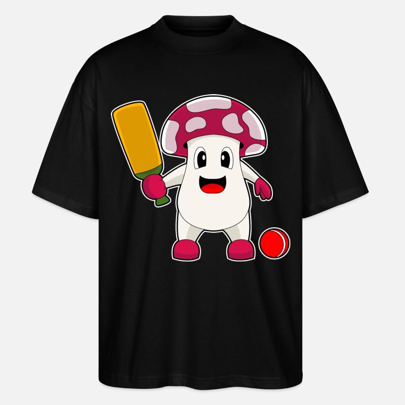 Champignon Cricket Cricket Bat - T-shirt bio Blaster 2.0 coupe oversize Stanley/Stella Unisexe - noir