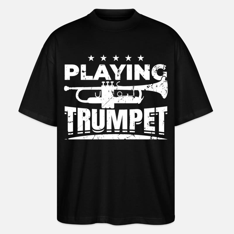 Trompete spielen - Stanley/Stella Oversized Unisex Bio T-Shirt Blaster 2.0 - Schwarz