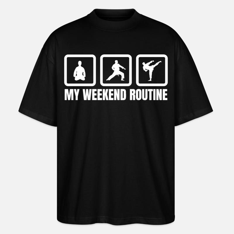 Week-end de karaté - T-shirt bio Blaster 2.0 coupe oversize Stanley/Stella Unisexe - noir