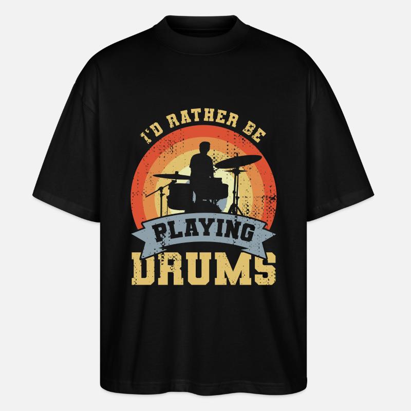 Drummer Spruch - Stanley/Stella Oversized Unisex Bio T-Shirt Blaster 2.0 - Schwarz