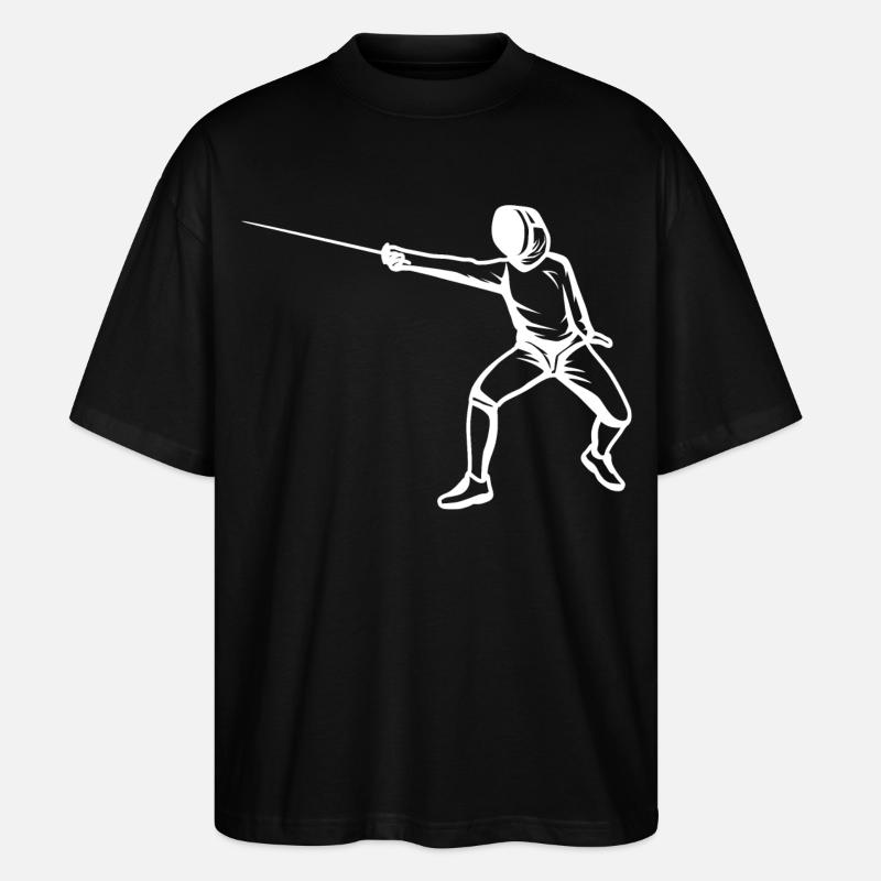 Fechter Skizze - Stanley/Stella Oversized Unisex Bio T-Shirt Blaster 2.0 - Schwarz