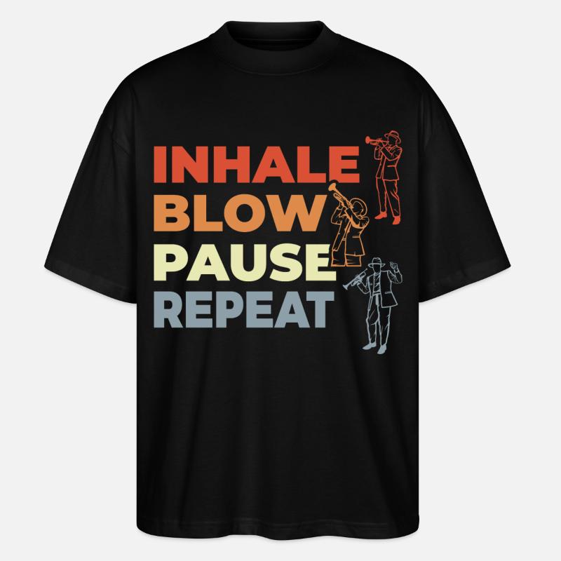 Trompeter Spruch - Stanley/Stella Oversized Unisex Bio T-Shirt Blaster 2.0 - Schwarz