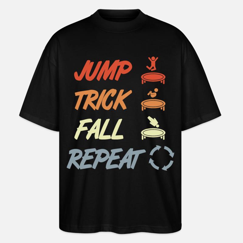 Trampolin Techniken - Stanley/Stella Oversized Unisex Bio T-Shirt Blaster 2.0 - Schwarz