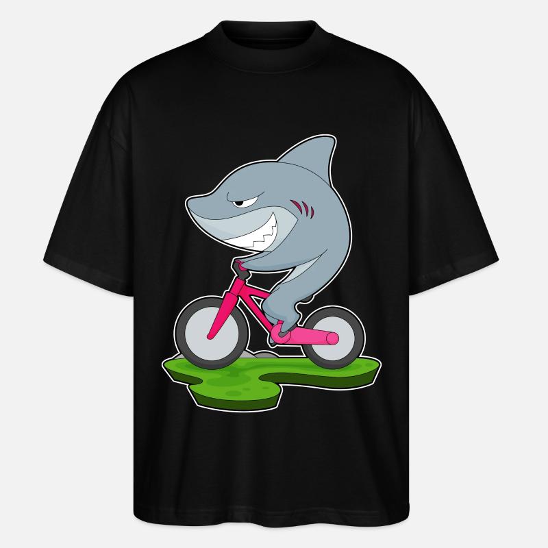 Vélo Shark - T-shirt bio Blaster 2.0 coupe oversize Stanley/Stella Unisexe - noir