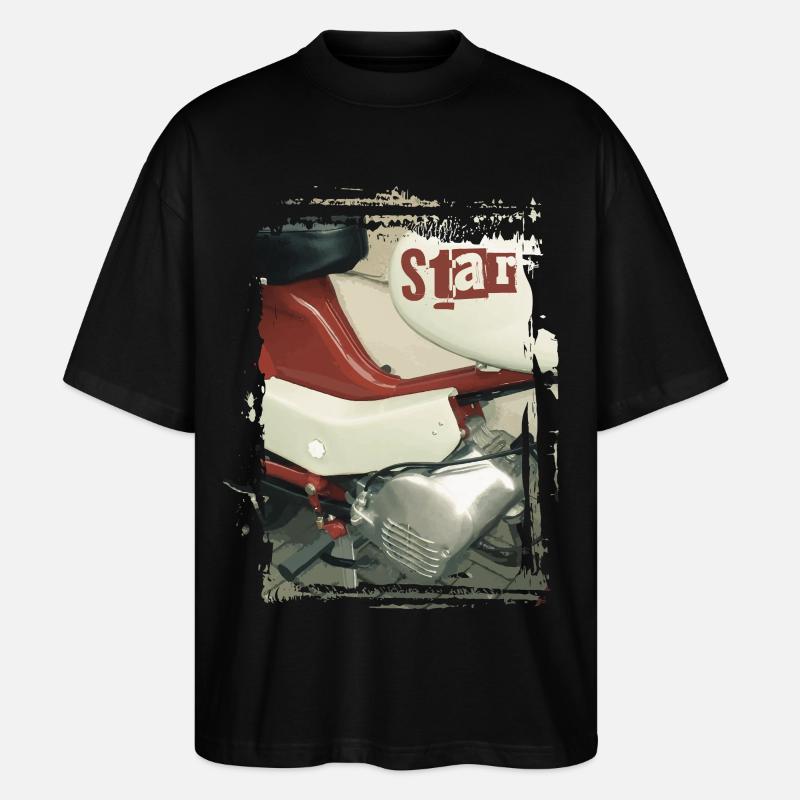 Simson Star - Stanley/Stella Oversized Unisex Bio T-Shirt Blaster 2.0 - Schwarz