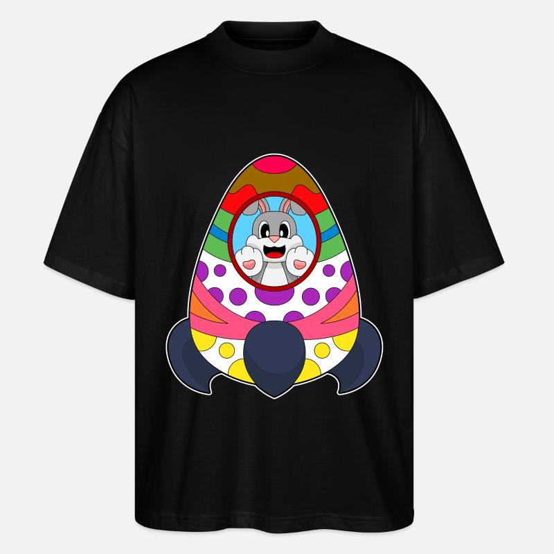 Rabbit Easter Rocket - T-shirt bio Blaster 2.0 coupe oversize Stanley/Stella Unisexe - noir
