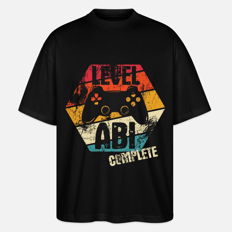 ABI - Level complete - Controller - Gamer - Stanley/Stella Oversized Unisex Bio T-Shirt Blaster 2.0 - Schwarz