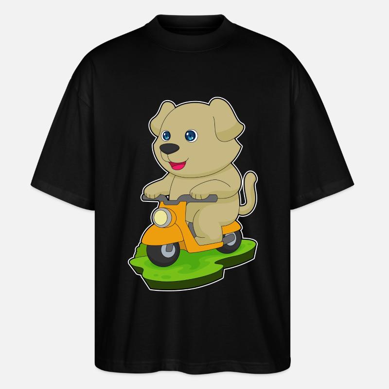 Hund Motorrad - Stanley/Stella Oversized Unisex Bio T-Shirt Blaster 2.0 - Schwarz
