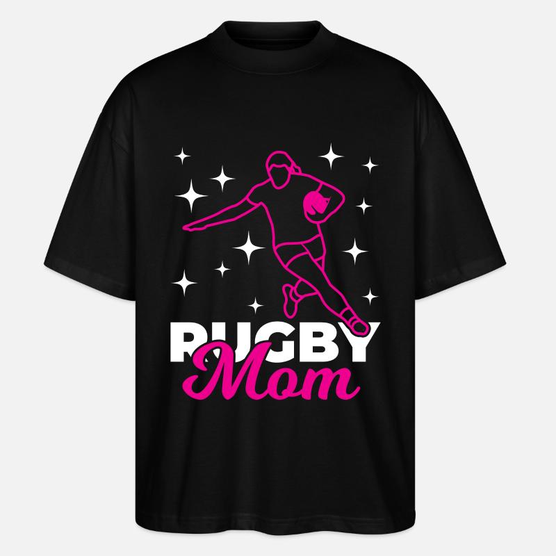 Rugby Mutter - Stanley/Stella Oversized Unisex Bio T-Shirt Blaster 2.0 - Schwarz