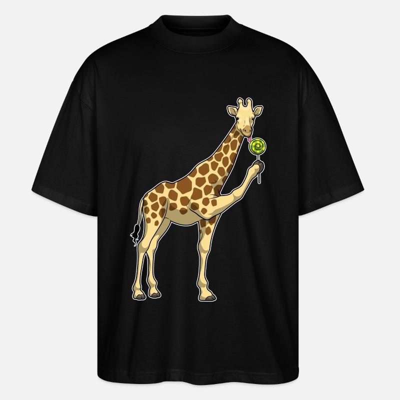 Sucette girafe - T-shirt bio Blaster 2.0 coupe oversize Stanley/Stella Unisexe - noir