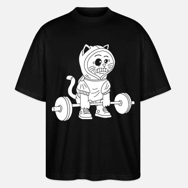 La puissance du chaton blanc - T-shirt bio Blaster 2.0 coupe oversize Stanley/Stella Unisexe - noir