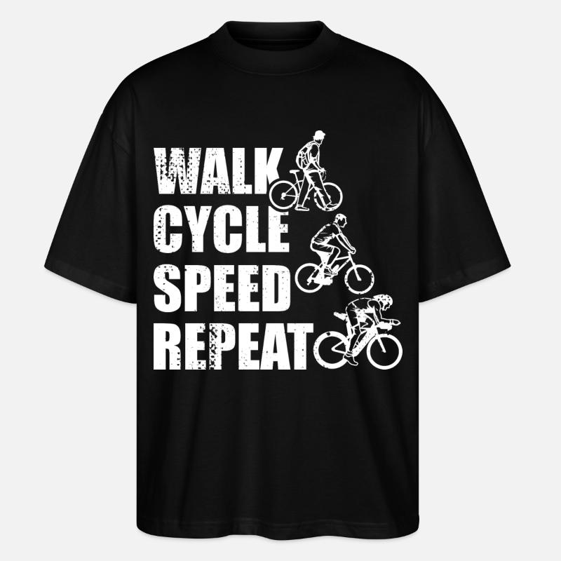 Zeitplan für Radfahrer - Stanley/Stella Oversized Unisex Bio T-Shirt Blaster 2.0 - Schwarz