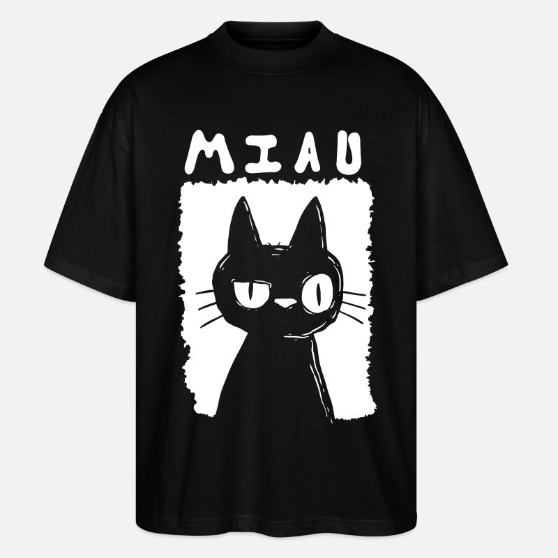 Miau - Stanley/Stella Oversized Unisex Bio T-Shirt Blaster 2.0 - Schwarz