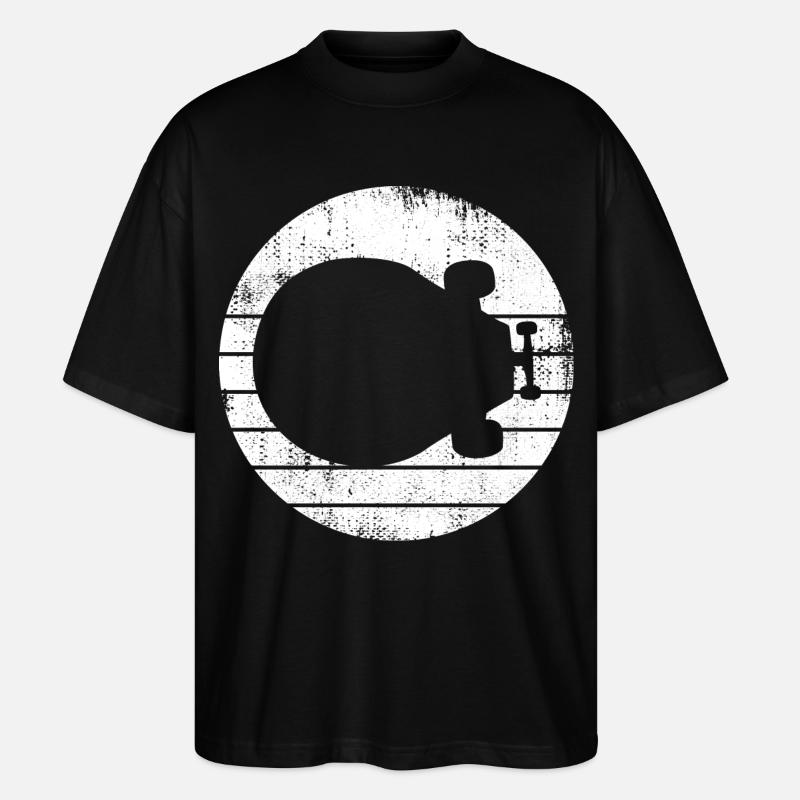 Skateboard Zeichnung - Stanley/Stella Oversized Unisex Bio T-Shirt Blaster 2.0 - Schwarz
