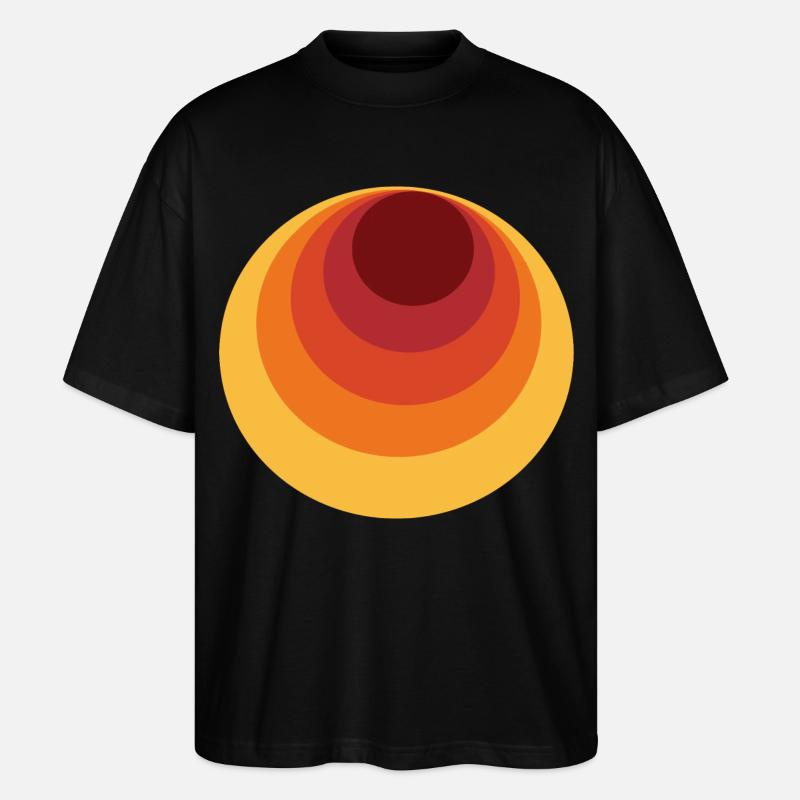 Retro Kreis Polka Dot - Stanley/Stella Oversized Unisex Bio T-Shirt Blaster 2.0 - Schwarz