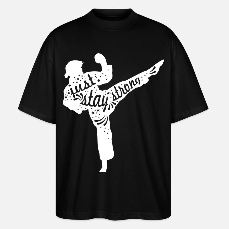 Fille de karaté - T-shirt bio Blaster 2.0 coupe oversize Stanley/Stella Unisexe - noir