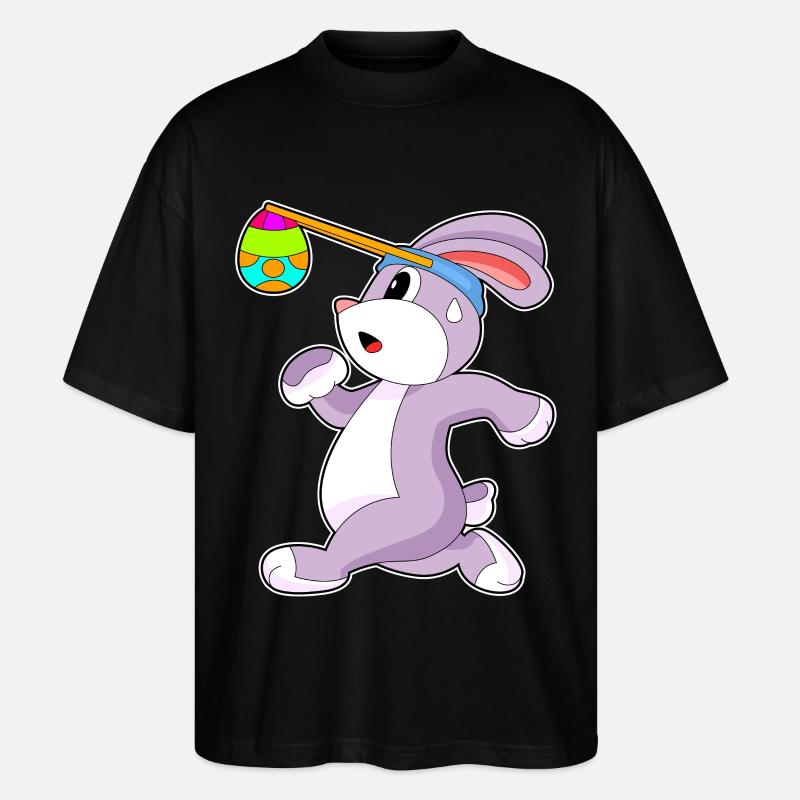 Bunny Easter Jogging - Stanley/Stella Oversized Unisex Organic T-shirt Blaster 2.0 - black