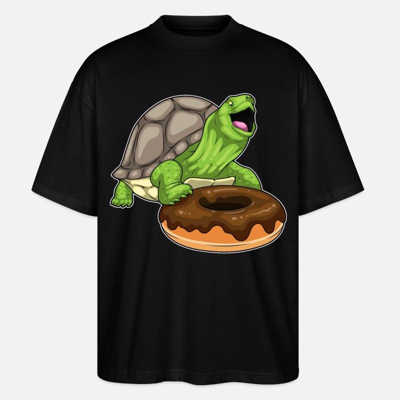 Turtle Donut - Stanley/Stella Oversized Unisex Organic T-shirt Blaster 2.0 - black