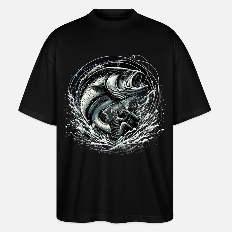Pêcheur pêcheur dynamique cadeau - T-shirt bio Blaster 2.0 coupe oversize Stanley/Stella Unisexe - noir