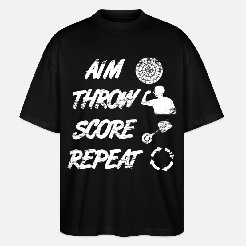 aiming, throwing, pointing, repeating - Stanley/Stella Oversized Unisex Organic T-shirt Blaster 2.0 - black