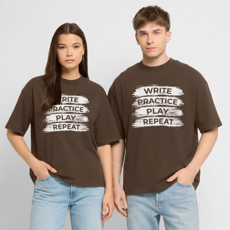 Writing, practicing, playing, repeating Stanley/Stella Oversized Unisex Organic T-shirt Blaster 2.0