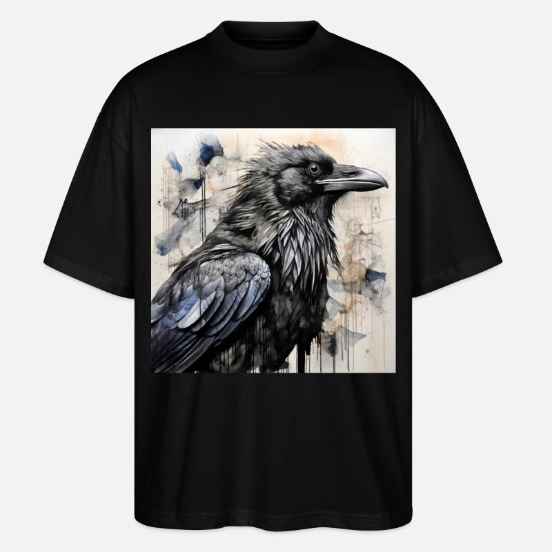 Der schwarze Rabe - Stanley/Stella Oversized Unisex Bio T-Shirt Blaster 2.0 - Schwarz